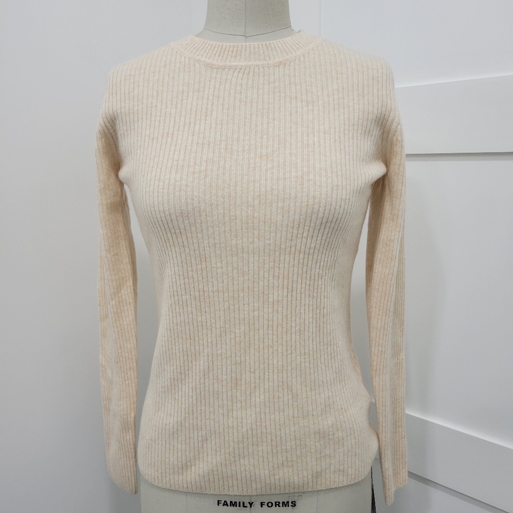 LINY XIN Women's Superfine Merino Wool Crew Neck Long Sleeve Sweater Size M